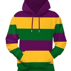 Arankhiger Mardi Sweatshirt Mens Fat Tuesday Gras Hoodies New Orleans Long Sleev